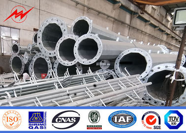 45-100FT বৈদ্যুতিক গ্যালভেনাইজড স্টিল মেরু 2000 কেজি লোড ওয়ান বিভাগের নকশা