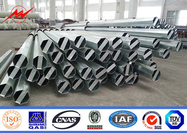 Iso 7.5m 1kn 3kn ইস্পাত পাওয়ার পোল, মেটাল ইউটিলিটি পোল