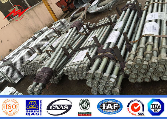 উচ্চ ভোল্টেজ বৈদ্যুতিক লাইন প্রকল্পের জন্য 1 কিমি পরিসীমা ওভারহেড পাওয়ার ট্রান্সমিশন খুঁটি