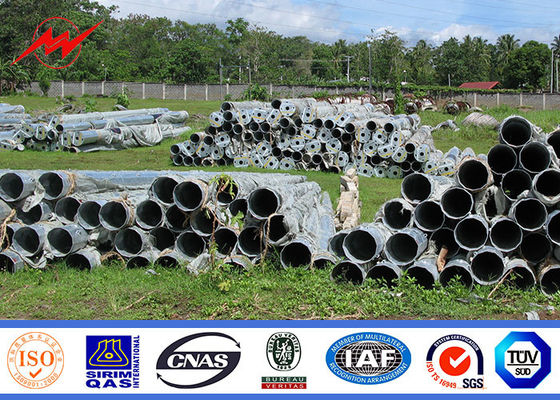 পাওয়ার ডিস্ট্রিবিউশন লাইন 69KV এর জন্য অষ্টভুজাকার বৈদ্যুতিক ইস্পাত ইউটিলিটি মেরু