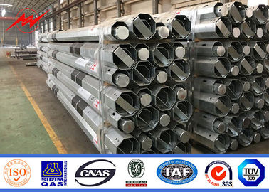 কাস্টমাইজড 9 মি 10 মি গ্যালভানাইজড বৈদ্যুতিক মেরু বাইরের অষ্টভুজ বহুভুজের জন্য