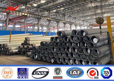 Q235 Q345 Q460 69kv Galvanized ইস্পাত মেরু, পাওয়ার ট্রান্সমিশন লাইন মেরু