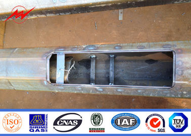 8 মিটার 10 মিটার 12 মিটার হট ডিপ গ্যালভানাইজড স্টিল পাওয়ার পোল রঙিন পলিস্টার পাউডার লেপ সহ