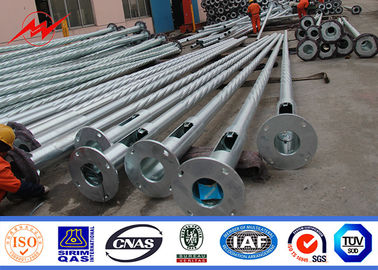একক ক্রস আর্ম সঙ্গে Galvanized ইস্পাত 12m বহুভুজ রাস্তার আলো খুঁটি