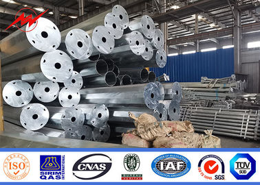 মোবাইল ট্রান্সমিশন লাইনের জন্য 12 পার্শ্বযুক্ত ইস্পাত মাইক্রোওয়েভ মনোপোল টাওয়ার