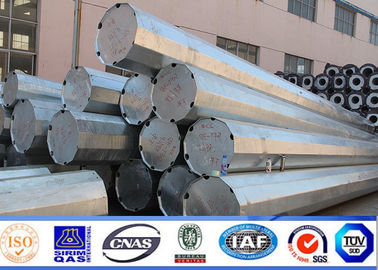 মোবাইল ট্রান্সমিশন লাইনের জন্য 12 পার্শ্বযুক্ত ইস্পাত মাইক্রোওয়েভ মনোপোল টাওয়ার