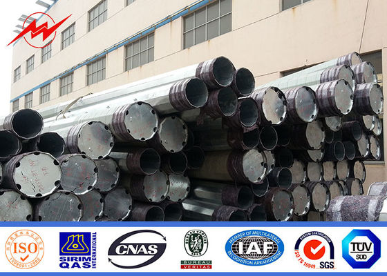 10kv - 550kv গরম ডিপ galvanized ইস্পাত মেরু, বিতরণ লাইন জন্য বৈদ্যুতিক শক্তি মেরু