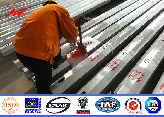 আফ্রিকার ট্রান্সমিশন লাইনের জন্য 9 মি 10 মি 12 মি 500 ড্যান ইউটিলিটি পাওয়ার মেরু শক্তিশালী এবং শক্তিশালী নকশা