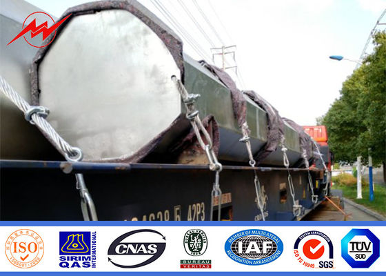 গ্যালভানাইজেশন সহ 90 ফাট 100ft 110 ফুটের পাওয়ার বিতরণ খুঁটি