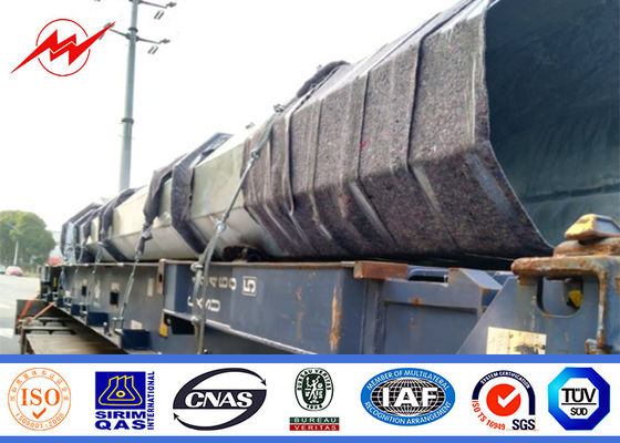 গ্যালভানাইজেশন সহ 90 ফাট 100ft 110 ফুটের পাওয়ার বিতরণ খুঁটি