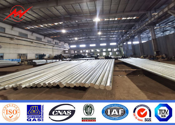 69KV Q345 NEA স্ট্যান্ডার্ড গ্যালভেনাইজড স্টিল পাওয়ার মেরু