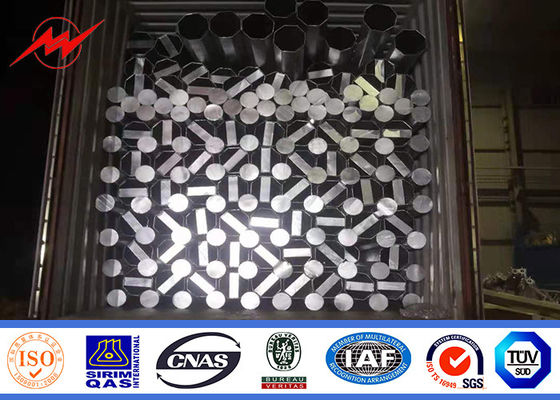 9 মি 13.4kn ক্লাস 2 3 মিমি বেধ বৈদ্যুতিক বিতরণ লাইন প্রকল্পের নলাকার মেরু