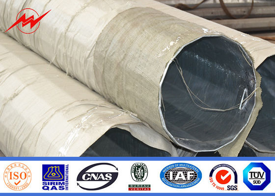 ট্রান্সমিশনের জন্য 60 ফুট 65 বিটুমিন সমাধি প্রকার গ্যালভেনাইজড স্টিল নলাকার মেরু