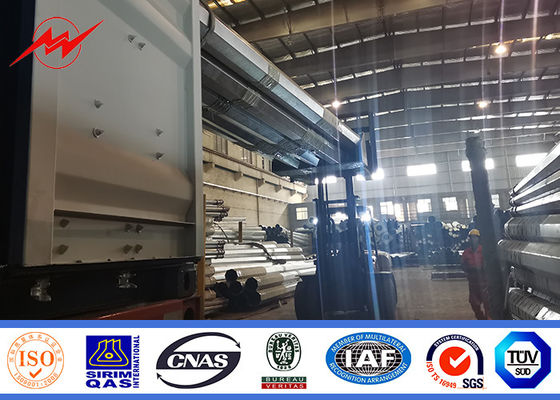10m 12m 14m 16m ইস্পাত টিউবুলার মেরু Galvanized Astm A36 ইউটিলিটি পাওয়ার পোলস