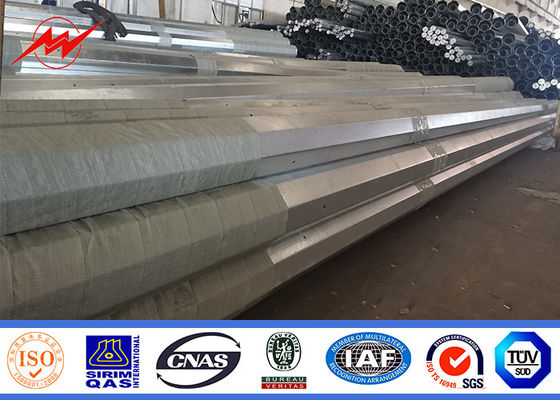 10m 12m 14m 16m ইস্পাত টিউবুলার মেরু Galvanized Astm A36 ইউটিলিটি পাওয়ার পোলস