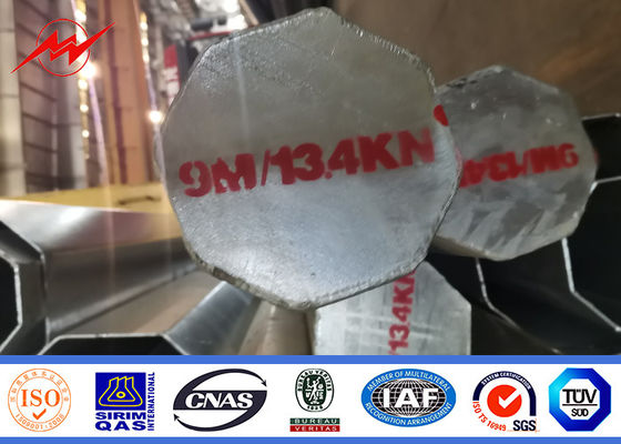 10kv-500kv ইস্পাত টিউবুলার পোল হট ডিপ গ্যালভানাইজড ইলেকট্রিক