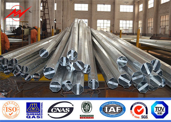 9m হট ডিপ Galvanization 1mm Galvapole রাস্তার আলো মেরু