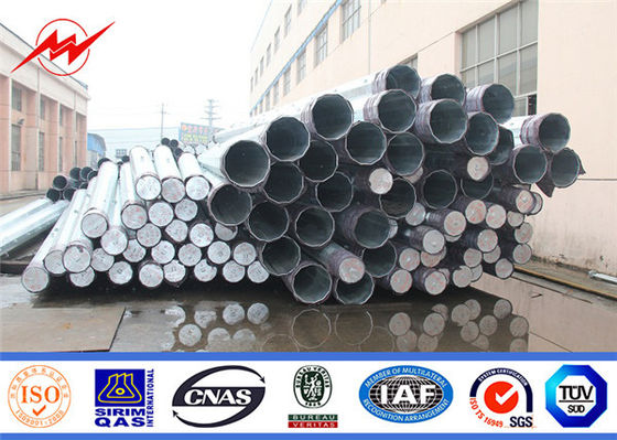 9m হট ডিপ Galvanization 1mm Galvapole রাস্তার আলো মেরু