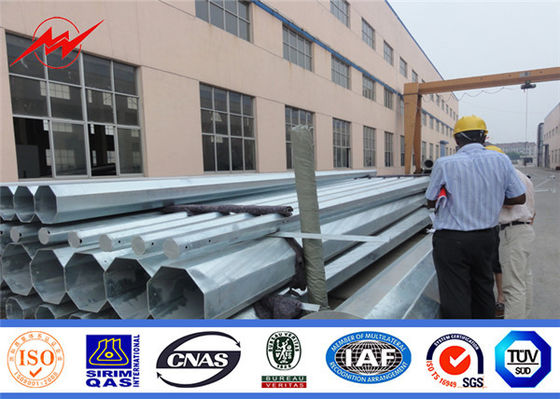 বহুভুজ শক্তি 35ft 86um Galvanized ইস্পাত মেরু
