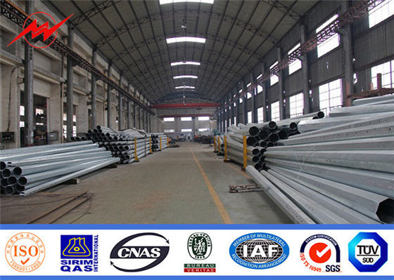Astm 25ft 30ft 35ft স্টিল গ্যালভানাইজড পোল ইল্ড স্ট্রেন্থ 345mpa 3mm