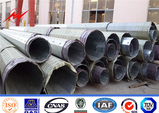 10kv 30kv 1000 ড্যান 10m 12m বিটুমিন সহ অষ্টভুজাকার খুঁটি
