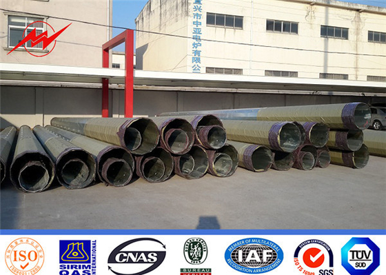 10kv 30kv 1000 ড্যান 10m 12m বিটুমিন সহ অষ্টভুজাকার খুঁটি
