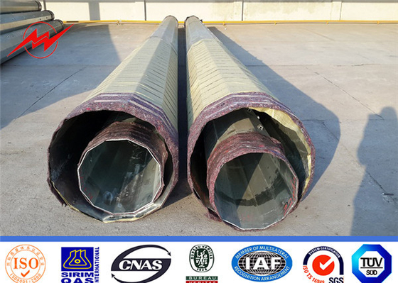 বৈদ্যুতিক লাইন প্রকল্পের জন্য Galvanized Q345 ইস্পাত পাওয়ার পোল