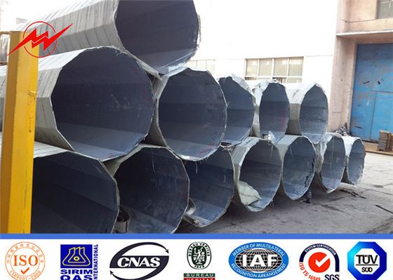 বিটুমেন সহ OEM বৈদ্যুতিক 12 Ft গ্যালভানাইজড ইস্পাত পাওয়ার পোল