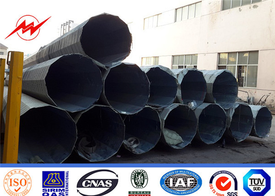 বিটুমেন সহ OEM বৈদ্যুতিক 12 Ft গ্যালভানাইজড ইস্পাত পাওয়ার পোল