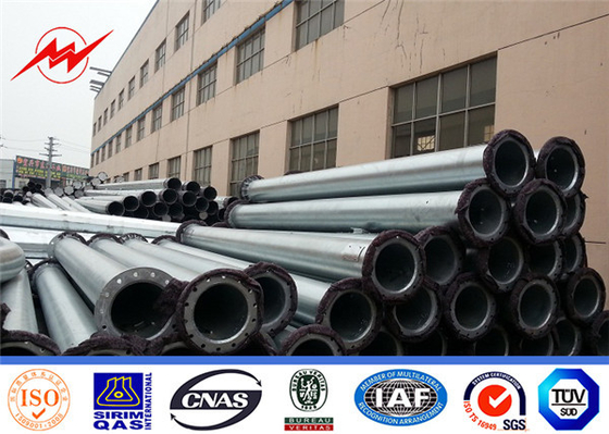 বিটুমেন সহ OEM বৈদ্যুতিক 12 Ft গ্যালভানাইজড ইস্পাত পাওয়ার পোল