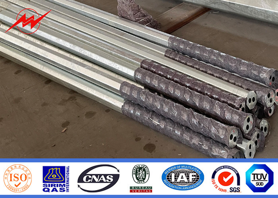 গ্যালভানাইজড ডিস্ট্রিবিউশন স্টিল পোল 30FT 9150mm 3.0mm পুরুত্ব