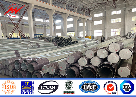 50FT 60FT বৈদ্যুতিক শক্তি মেরু 235n/mm2 এর সর্বনিম্ন ইলেকট্রিক শক্তি শক্তি সহ