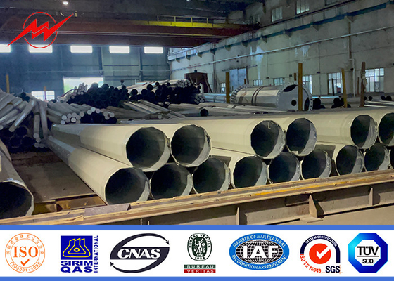 এনবিএসপি স্টিল পাওয়ার পোল বিদ্যুৎ বিতরণের জন্য গরম ডাম্প গ্যালভানাইজড অ্যান্টি-কোরোসিওন ট্রিটমেন্টের সাথে