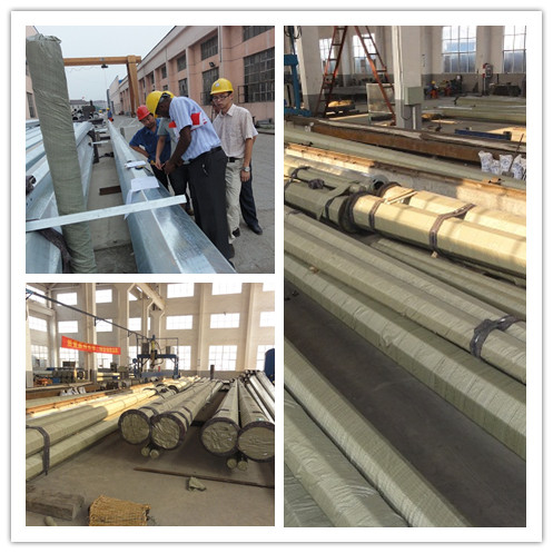 11M 13.5KNEভূমিতে বা বেস প্লেট মাউন্ট জন্য বৈদ্যুতিক শক্তি মেরু বিভিন্ন আকার এবং সমাপ্তি পাওয়া যায় 0