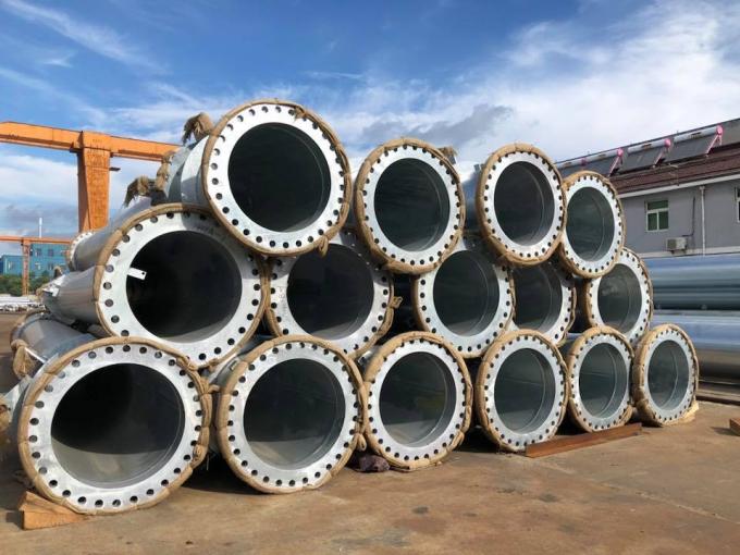 কাস্টমাইজড মাউন্ট উচ্চতা গ্যালভানাইজড ইস্পাত মেরু সঙ্গে Slotted বেস প্লেট এবং অ্যাঙ্কর বোল্ট মাউন্ট 0