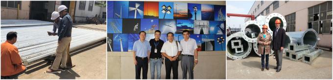 কাস্টমাইজড মাউন্ট উচ্চতা গ্যালভানাইজড ইস্পাত মেরু সঙ্গে Slotted বেস প্লেট এবং অ্যাঙ্কর বোল্ট মাউন্ট 2